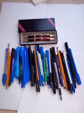 Mixed Lot of Pens and Pencils, (41) Personalized Set In Box, All Write, Some New picture