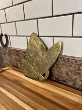 Vintage Brass Butterfly Hot Plate MCM Kitchen Decor Gold Spring Home Decor picture