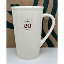 Starbucks 2010 Venti White Ceramic Red Letters Mug Cup 20 oz picture