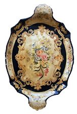 Vintage Hand-Painted Japanese Floral Tray picture