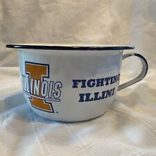 Illinois Fighting Illini Huge Camping Metal Mug Bowl With Handle LEE SEED CO picture