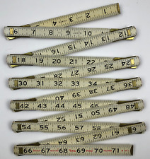Lufkin Two Way Red End No. 996   72 in / 6 foot Folding Ruler L to R and R to L picture
