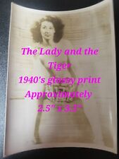 The Lady & Tiger Vintage 1940s Nudie Nude Woman Photo Picture Adult Boobies picture