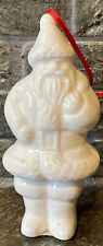 Vintage Midwest Of Cannon White Ceramic Santa Ornament Glossy Finish Taiwan picture