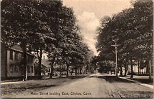 Vtg 1910s Main Street Looking East Clinton Connecticut CT Postcard picture