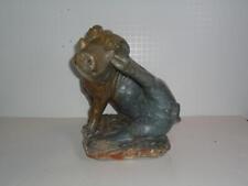 STUNNING ONE OF A KIND HAND CARVED STONE WILD BOAR STATUE 9