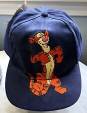 1990's Vintage Disney Store Embroidered Tigger On A Navy Blue Hat-NEW + TAGS picture