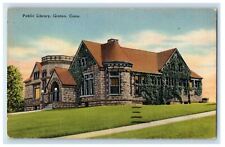 1954 Public Library Building Groton Connecticut CT Posted Vintage Postcard picture
