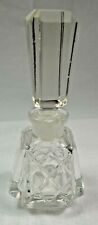 Perfume Scent Glass Vanity Bottle Antique Art Deco Crystal Chip Collar picture