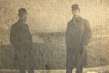 Antique Photo Men Bowler Hats Niagara Falls Snapshot picture