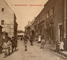 Antique RPPC Postcard Early 1900s Carte Postale 6 Montcenis Rue Centrale See Pic picture