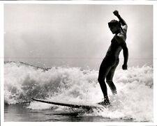 LD302 Original Photo TIGHT BODY STUD SURFING WAVE TIGHT SWIMSUIT BEACH DUDE picture