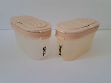 Vintage Tupperware Modular Mates Spice Salt Pepper Shakers With Lids ~ Lot of 2 picture