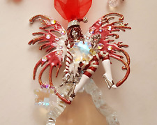 KIRKS FOLLY CANDY CANE FAIRY CRYSTAL CHRISTMAS ORNAMENT -NEW RELEASE 2016 -NOS picture