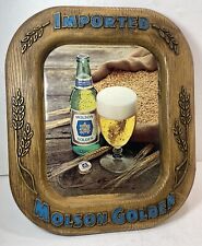Vintage Molson Golden Beer Sign c1970 Retro Bar picture