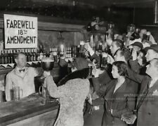 Farewell 18th Amendment Prohibition Photo - Toasting Drinking at Speakeasy Bar picture