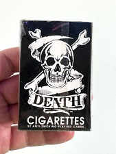 vtg 1985 Death Cigarettes Non-Smoking Playing Cards SEALED picture