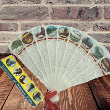 Vintage plastic  souvenir of  Niagara Falls folding hand fan # 883 picture