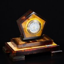 Luxurious Desk Clock - Natural Baltic Amber picture
