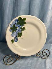 Vintage Blue Floral Hand Painted Plate picture