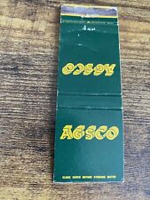 Vintage Agsco Matchbook Matches Advertising picture