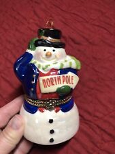 Mr. Christmas 2014 Snowman Musical Trinket Box Ornament 