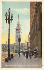 Postcard CA: Lower Market St., Ferry Tower, San Francisco, California, WB, 1920s picture