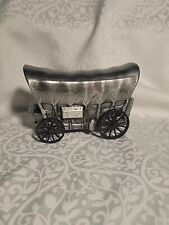 Vintage Covered Wagon Metal Coin Bank.  1974 Banthrico. USA picture
