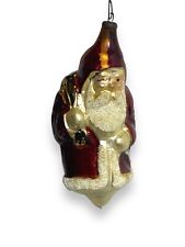 Blown Mercury Glass Vintage German Santa Claus 🎅 Christmas Ornament Ghost Face picture