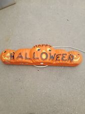 RARE Vtg Union Don Featherstone Happy Halloween Line Of Pumpkins Blow mold picture