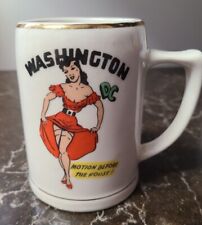 Vintage Washington DC Motion Before The House Sexy Beer Drink Mug MCM Man Cave picture