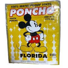 Vintage Mickey Mouse PONCHO Youth Size One Fits All New in Package Walt Disney picture