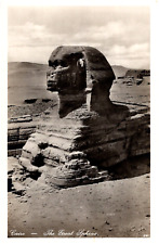 The Great Sphinx in Cairo Egypt 1920s RPPC Postcard Egyptian Monument Real Photo picture