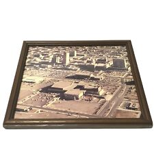 Vintage Sepia Tone Picture Downtown Lubbock Texas Framed Under Glass Early 60's picture