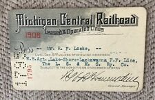 Michigan Central Railroad 1908 Issued Pass-R.F. Locke, Lackawanna/LS&MS picture
