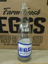 Hi-Klas Beverages [Lansing, Mich.] 12oz King Size ~ Glass Bottle ~ Retro USA ~  picture