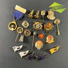LOT X22 VINTAGE BOWLING RELATED ENAMELLED BADGES, MEDALLIONS & PINS picture