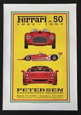 1997 Ferrari 50th Petersen Museum Poster Jim Hatch SIGNED LE 312 F1 F50 166  picture
