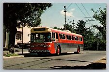 Postcard East Watertown Mass. MBTA Western Flyer Bus Toronto VTG UNP Circa 1971 picture