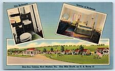 Postcard Don-Dee Cabins, New Market, Virginia linen 1944 G201 picture