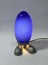 Rare 90's IKEA Fjorton Dino Egg Blue Accent Lamp Glass, Works Great picture