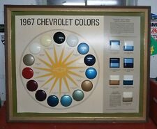 Vintage 1967 Chevrolet Dealership Showroom Color Paint Chart Display Sign Frame picture