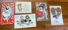 Antique Vintage 1920’s Valentine's Postcards & Cards-Embossing/Litho-FUN picture