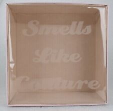 Juicy Couture EMPTY Pink Faux Leather Storage Display Gift Box FELT LINED 9x9 in picture