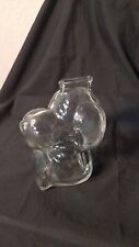 Vntg Clear Glass Snoopy Bank Unbranded 6