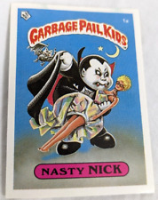 UK MINI 1st Series 1985 Topps Garbage Pail Kids OS1 NASTY NICK Card Sticker GPK picture