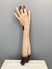 Horror Scary Halloween Bloody Fake Severed Arm Hand Prop Zombie Life Size Joke picture