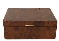 ANTIQUE ASIAN 1870 BURL VENEER NAIVE PRIMITIVE VICTORIAN JEWELRY TRINKET BOX* picture