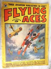 FLYING ACES Three Aviation Magazines in One Oct. 1934 Balloon Busters Models picture
