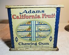 ANTIQUE ADAMS CALIFORNIA FRUIT CHEWING GUM STORE DISPLAY TIN AMERICAN CHICLE CO. picture